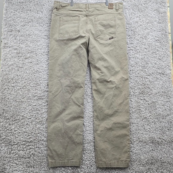 Prana Pants Mens 40x32‎ (Fits 38x31.5) Beige Slim Stretch Hiking Outdoor - Picture 4 of 14